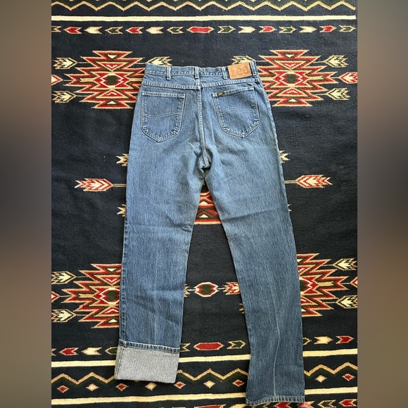 Lee Vintage Pinstripe Denim Jeans Made in USA Union Made - Picture 2 of 9